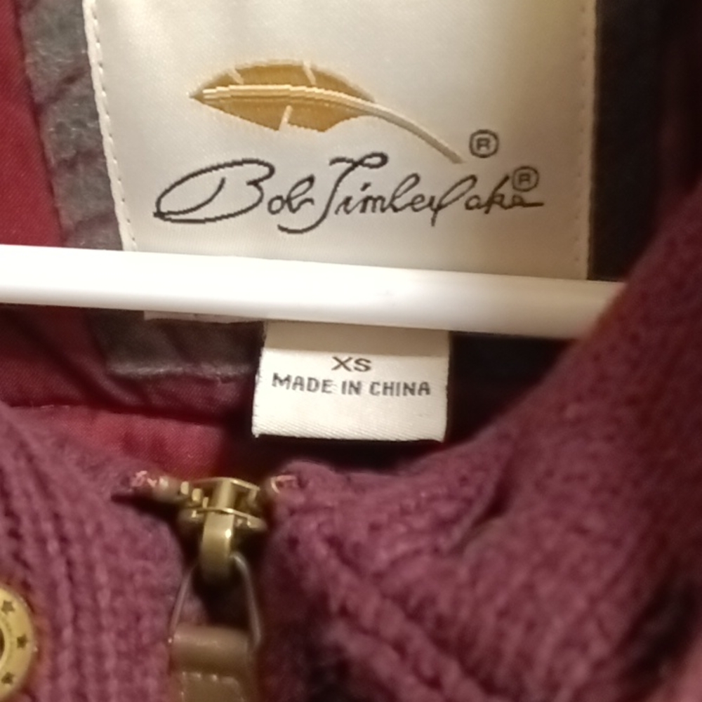 FINAL PRICE Bob Timberlake sweater vest, burgundy front & multi-colored back